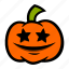 emoji, eyes, halloween, pumpkin, star 