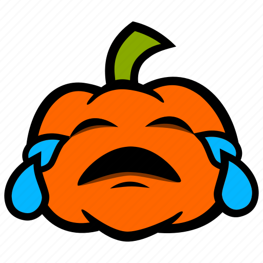 Crying, emoji, halloween, pumpkin, sad, tears, upset icon - Download on Iconfinder