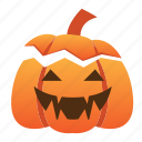 scary, spooky, halloween, vampire, orange, jack o lantern, pumpkin