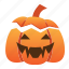 scary, spooky, halloween, vampire, orange, jack o lantern, pumpkin 