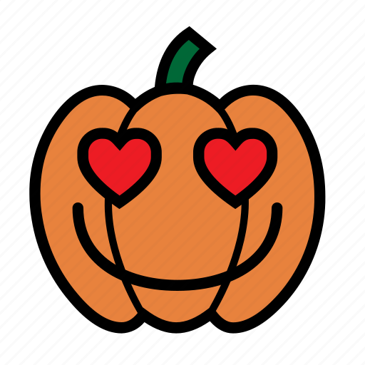 Emoji, halloween, heart, love, smiley, jack-o-lantern, pumpkin icon - Download on Iconfinder