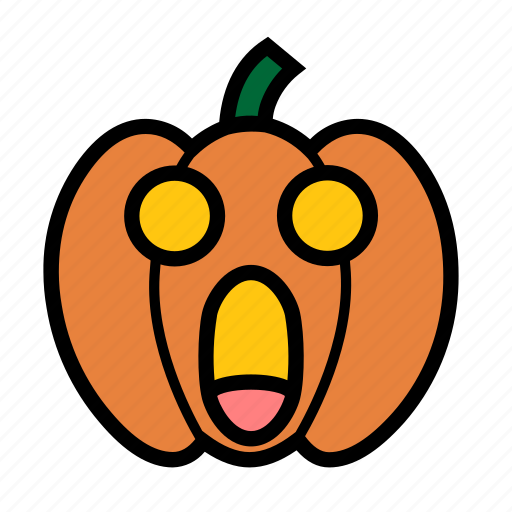 Dread, emoji, halloween, panic, shocked, jack-o-lantern, pumpkin icon - Download on Iconfinder