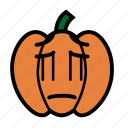 emoji, halloween, mourning, sad, smiley, jack-o-lantern, pumpkin