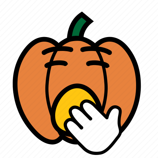 Boring, emoji, emoticon, halloween, yawning, jack-o-lantern, pumpkin icon - Download on Iconfinder