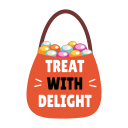 spooky, sweets, candies, confectionery, delights, typography