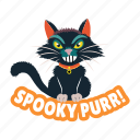 spooky, cat, grumpy, animal, scary, typography
