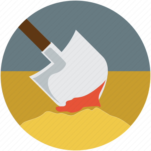 Bloody spade, halloween bloody spade, halloween spade icon - Download on Iconfinder