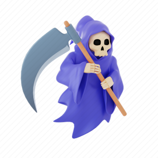 Halloween, angle, of, death, skull, horror icon - Download on Iconfinder