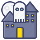 holiday, castle, ghost, house, halloween, celebration, haunted