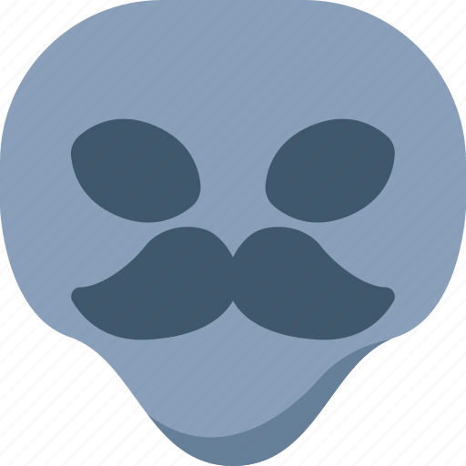 Alien, emoji, emoticon, mustache, universe icon - Download on Iconfinder
