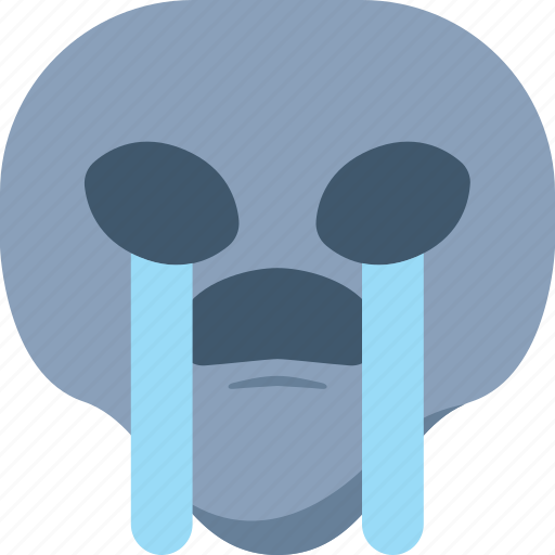 Alien, cry, emoji, emoticon, sad, tears, universe icon - Download on Iconfinder