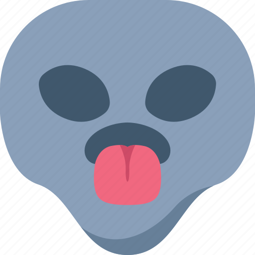 Alien, emoji, emoticon, taunt, tongue, universe icon - Download on Iconfinder