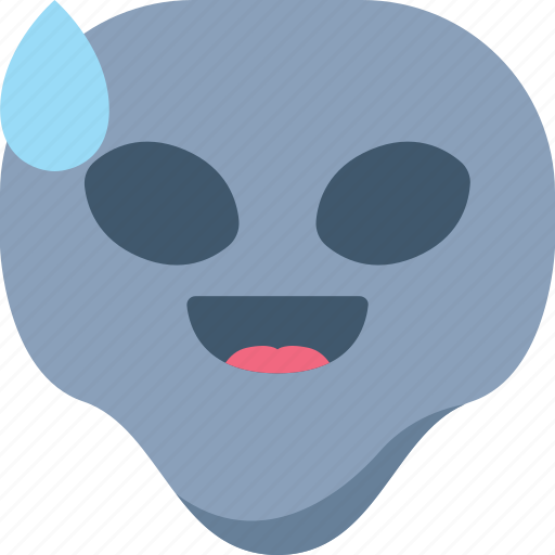 Alien, drop, emoji, emoticon, laugh, universe icon - Download on Iconfinder