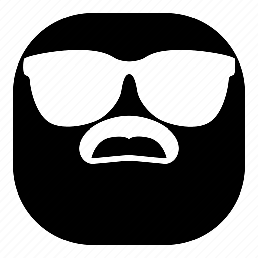 Emoji, emoticon, smiley, sunglasses, surprised, wondering icon - Download on Iconfinder
