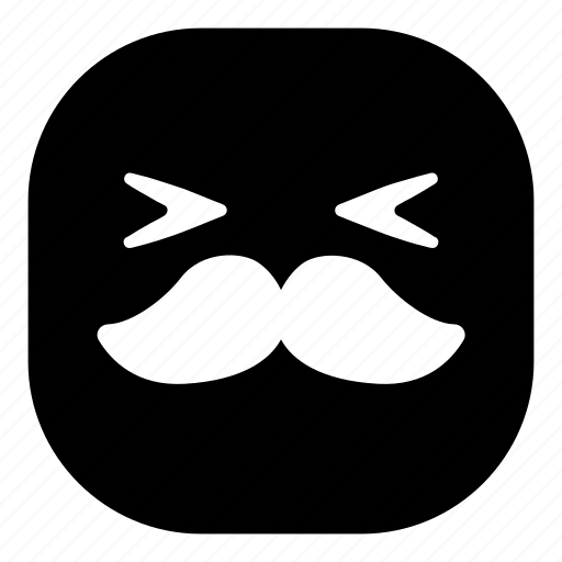 Disappointed, emoji, emoticon, mustache, smiley icon - Download on Iconfinder
