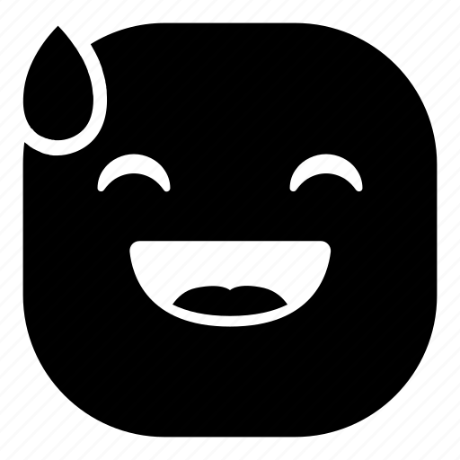 Drop, emoji, emoticon, happy, laugh, smiley icon - Download on Iconfinder
