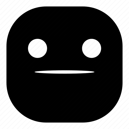 Emoji, emoticon, faceless, flat face, smiley icon - Download on Iconfinder
