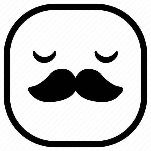 Emoji, emoticon, mustache, sad, smiley icon - Download on Iconfinder
