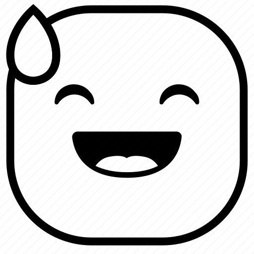 Drop, emoji, emoticon, happy, laugh, smiley icon - Download on Iconfinder