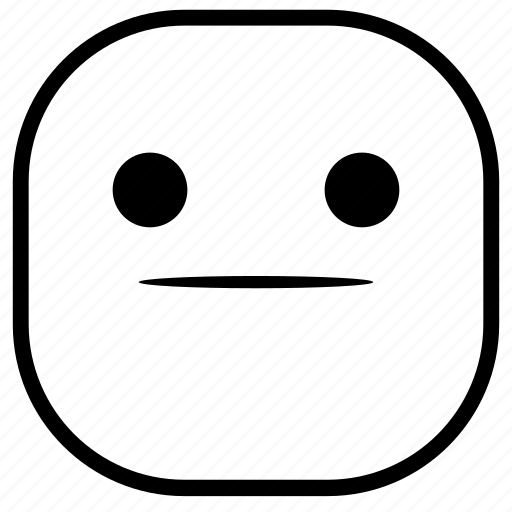 Emoji, emoticon, faceless, flat face, smiley icon - Download on Iconfinder