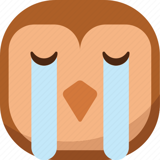 Bird, cry, emoji, emoticon, owl, smiley, tears icon - Download on Iconfinder