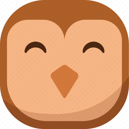 Bird, emoji, emoticon, happy, owl, smile, smiley icon - Download on Iconfinder