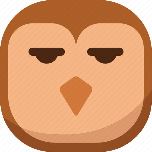 Bird, emoji, emoticon, faceless, flat face, owl, smiley icon - Download on Iconfinder