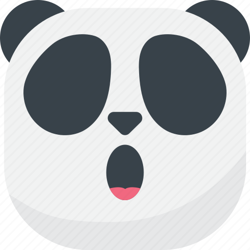 Asian, emoji, emoticon, panda, smiley, surprised, wow icon - Download on Iconfinder
