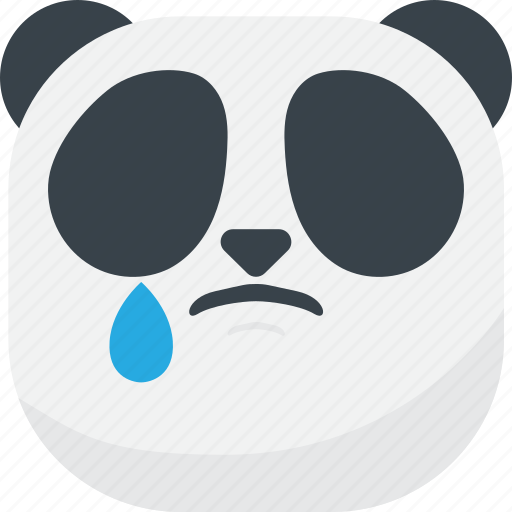Asian, emoji, emoticon, panda, sad, smiley, tear icon - Download on Iconfinder
