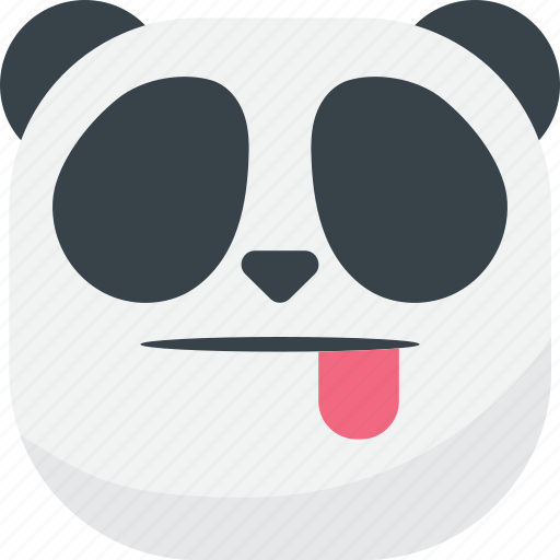 Asian, emoji, emoticon, panda, smiley, taunt, tongue icon - Download on Iconfinder