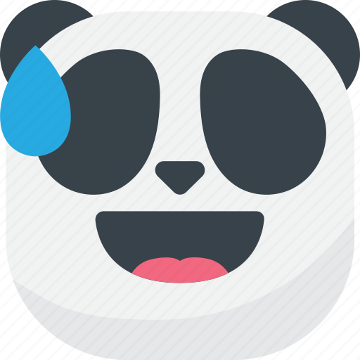 Asian, drop, emoji, emoticon, laugh, panda, smiley icon - Download on Iconfinder