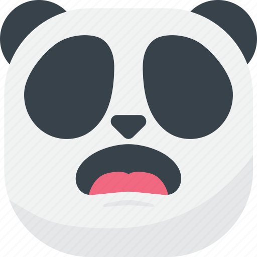 Asian, emoji, emoticon, panda, smiley, surprised, wondering icon - Download on Iconfinder