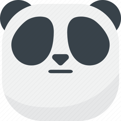 Asian, emoji, emoticon, faceless, flat face, panda, smiley icon - Download on Iconfinder