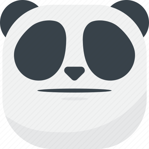 Asian, emoji, emoticon, faceless, flat face, panda, smiley icon - Download on Iconfinder