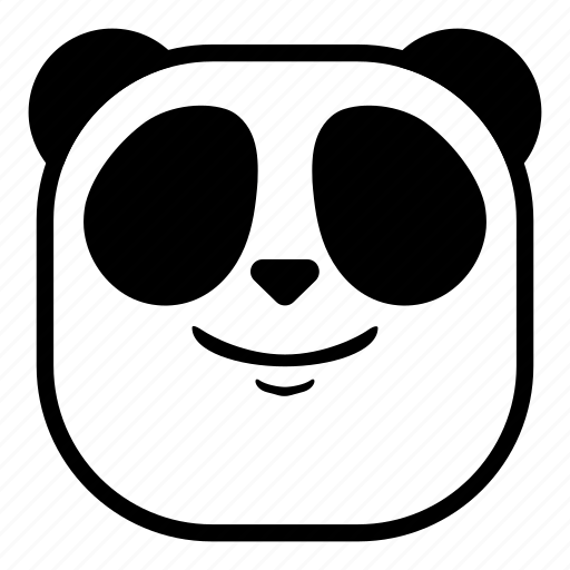 Animal, asian, panda, smile, smirk icon - Download on Iconfinder
