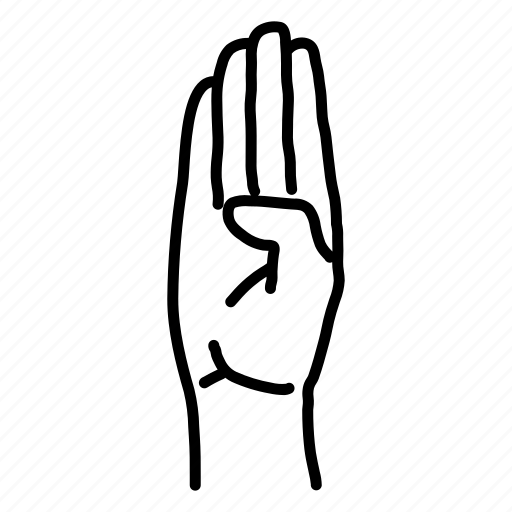Alphabet, b, deaf, hand icon - Download on Iconfinder