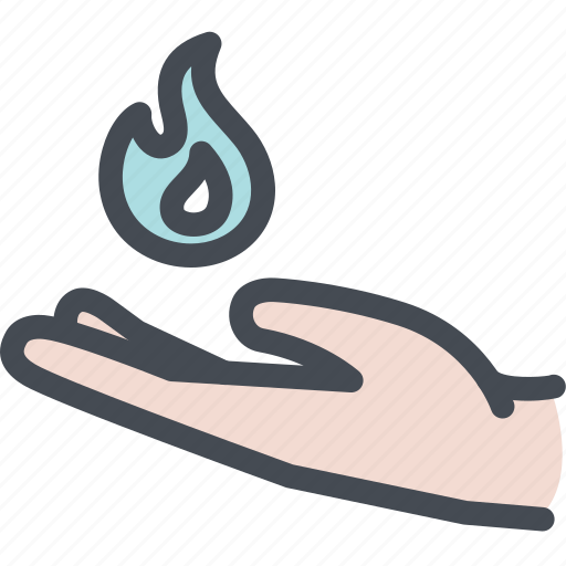 Fire, flame hand, hand, hot, magic icon - Download on Iconfinder