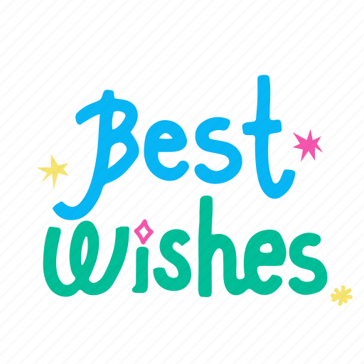 Best wishes, wish, word, hand written, cute, lettering, calligraphy icon - Download on Iconfinder