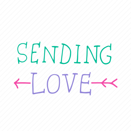 Sending love, love word, greeting, hand written, cute, lettering, calligraphy icon - Download on Iconfinder
