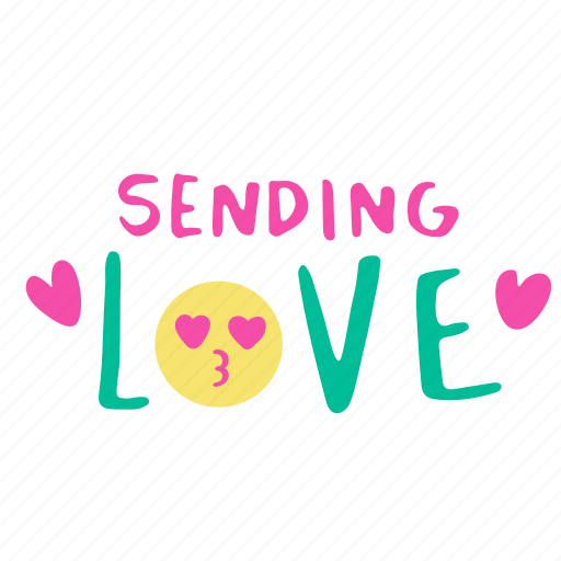 Sending love, hand written, diary, lettering, text, calligraphy, love icon - Download on Iconfinder
