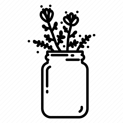 Doodle, flowers, jar, leaves, plants, pot, vase icon - Download on Iconfinder