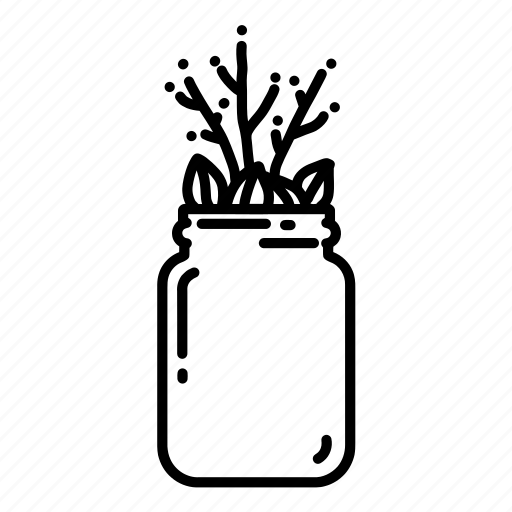 Doodle, flowers, jar, leaves, plants, pot, vase icon - Download on Iconfinder