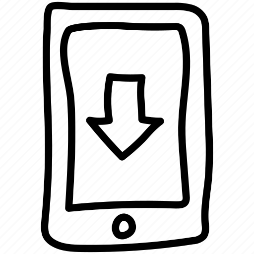 Download, hand, drawn, smartphone icon - Download on Iconfinder