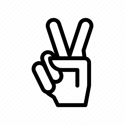 Gesture, hand, interaction, victory, win icon - Download on Iconfinder