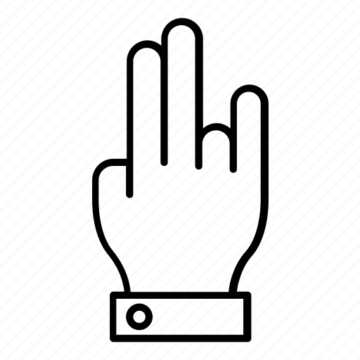 Hand, gesture, three, finger, hand movement icon - Download on Iconfinder