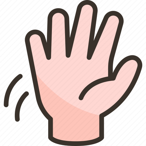 Bye, farewell, hello, waving, hand icon - Download on Iconfinder