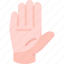 hand, palm, stop, deny, gesture