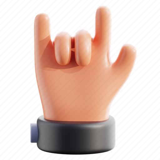 Ily, hand, gesture, sign, finger 3D illustration - Download on Iconfinder