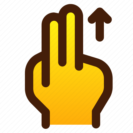 Arrow, finger, gesture, hand, swipe, two, up icon - Download on Iconfinder