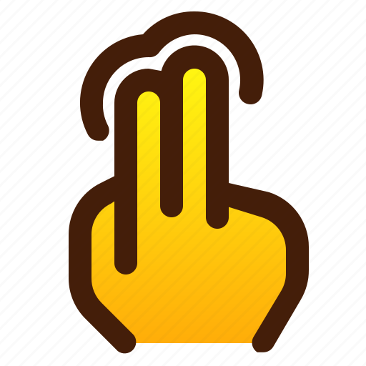 Finger, gesture, hand, tap, touch, two icon - Download on Iconfinder